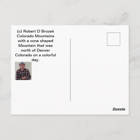 Colorado Kegelvormige Bergen Briefkaart (Achterkant)