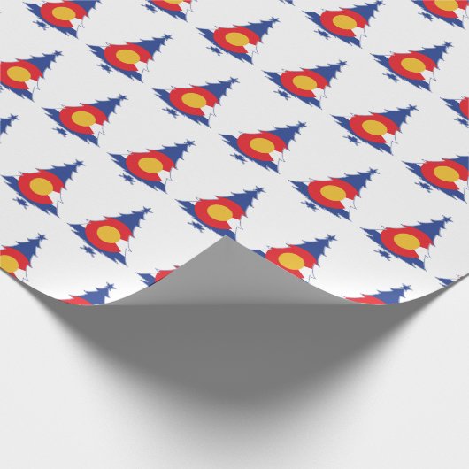 Colorado kerstboom cadeaupapier (Hoek)