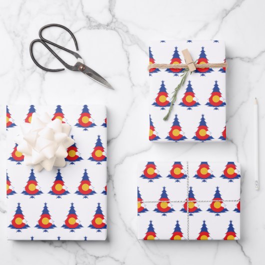 Colorado kerstboom inpakpapier vel (Voorkant)