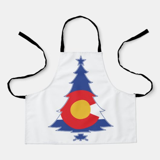 Colorado kerstboom schort (Voorkant)