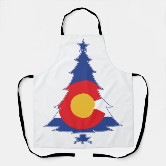 Colorado kerstboom schort (Voorkant)