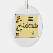 Colorado kerstboomversiering keramisch ornament (Rechts)