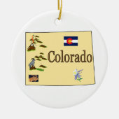 Colorado kerstboomversiering keramisch ornament (Voorkant)