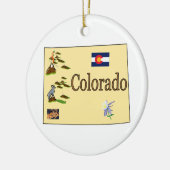 Colorado kerstboomversiering keramisch ornament (Links)