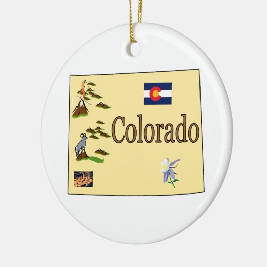Colorado kerstboomversiering keramisch ornament (Links)