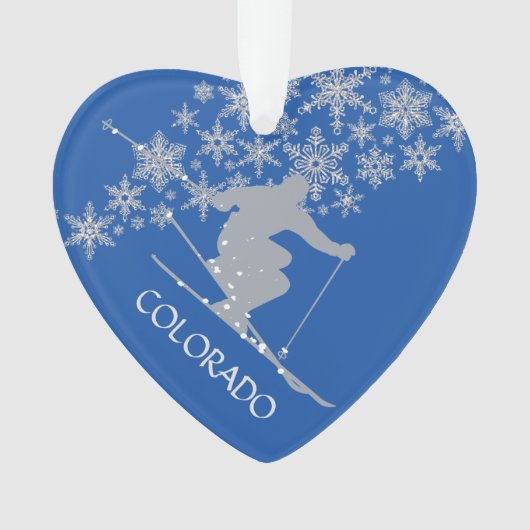 Colorado-kerstsnowflake-fotosjabloon Ornament (voorkant)