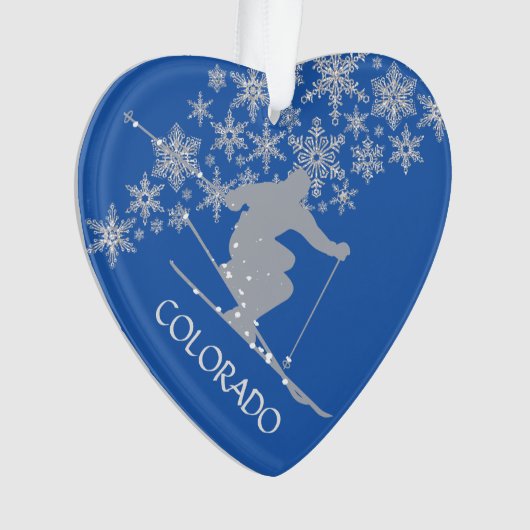 Colorado-kerstsnowflake-fotosjabloon Ornament (voorkant)