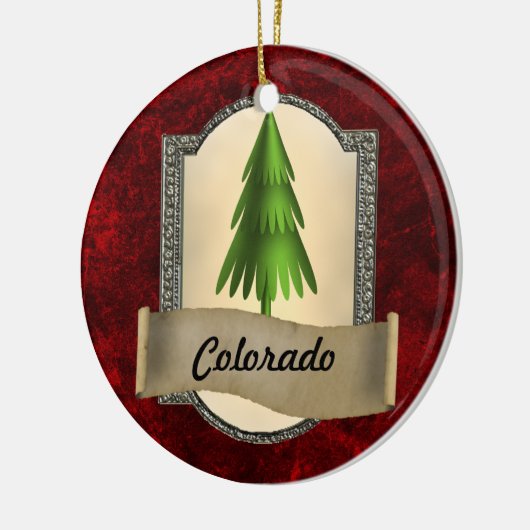 Colorado kerstversiering keramisch ornament (Links)