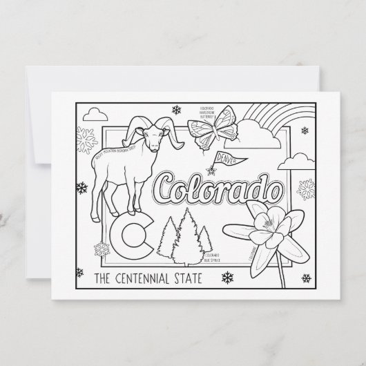 colorado kleur mij collage kaart (Voorkant)