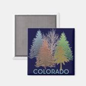 Colorado kleurige bomen souvenir magnet (Voorkant / Achterkant)
