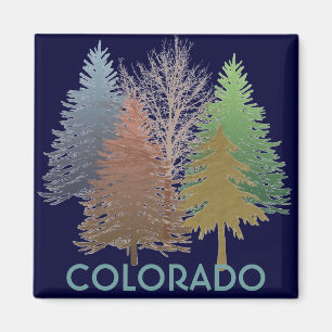 Colorado kleurige bomen souvenir magnet