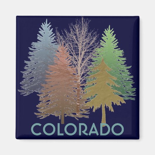 Colorado kleurige bomen souvenir magnet (Voorkant)