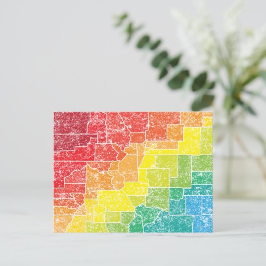 colorado kleurprovincies briefkaart (Staand voorkant)