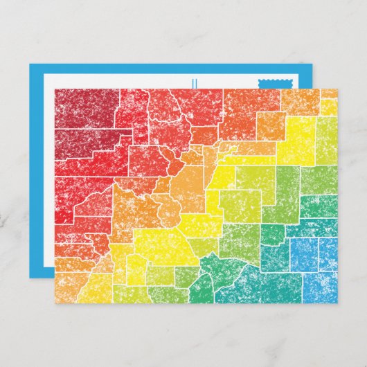 colorado kleurprovincies briefkaart (Voorkant / Achterkant)