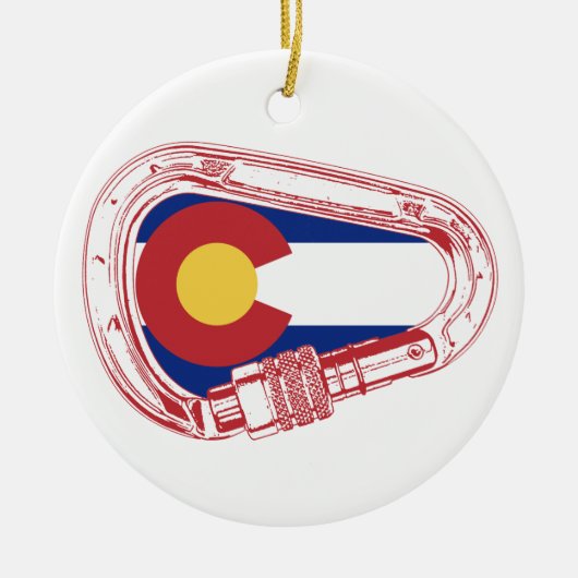 Colorado Klim Carabiner Keramisch Ornament (Voorkant)