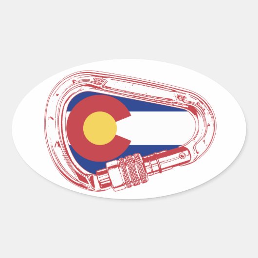 Colorado Klim Carabiner Ovale Sticker (Voorkant)