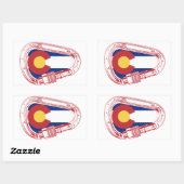 Colorado Klim Carabiner Rechthoekige Sticker (Vel)
