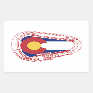 Colorado Klim Carabiner Rechthoekige Sticker