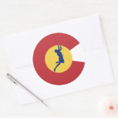Colorado-klimatologische omstandigheden ronde sticker (Envelop)