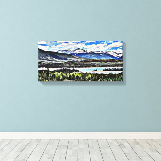 Colorado Lake Canvas Afdruk (Insitu (Houten vloer))