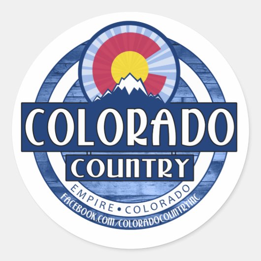 Colorado Land ronde sticker labels (Voorkant)