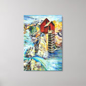 Colorado Landscape Hand Painted Canvas Afdruk (Voorkant)