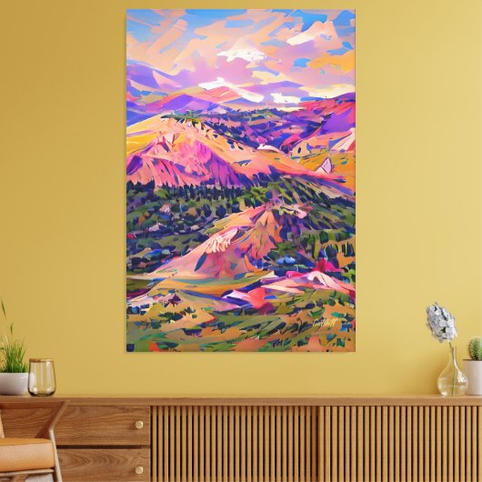 Colorado Landscape Painting Impressionisme Canvas Afdruk (Insitu (Woonkamer))