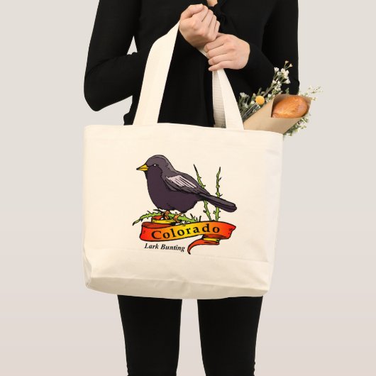 Colorado Lark Bunting Grote Tote Bag (Voorkant (product))