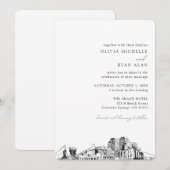 Colorado lente bruiloft elegante skyline uitnodigi kaart (Voorkant / Achterkant)