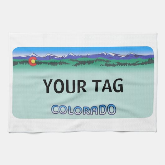 Colorado License Bord - Modern Theedoek (Horizontaal)