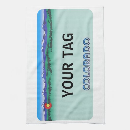 Colorado License Bord - Modern Theedoek (Verticaal)