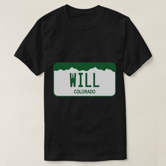 Colorado License Bord - Will T-shirt (Design voorkant)