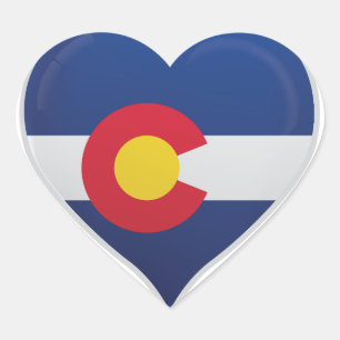 Colorado liefde vlag trots hart sticker