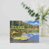 Colorado Lily Pad Rocky Mountains Lake Briefkaart (Staand voorkant)