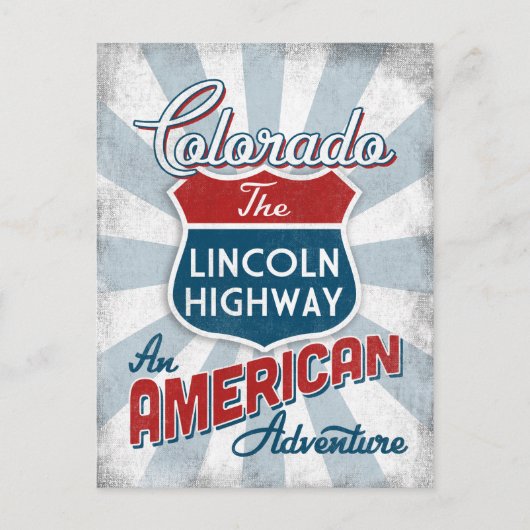 Colorado Lincoln Highway  America Briefkaart (Voorkant)