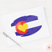 Colorado Love Ovale Sticker (Envelop)