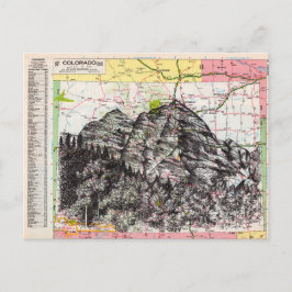 Colorado Map Art Briefkaart