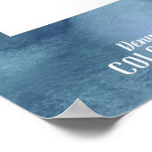 Colorado Map Blue Waterverf Specialized Art Poster (Hoek)