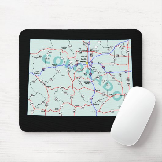 Colorado Map Mousepad Muismat (Met muis)