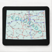 Colorado Map Mousepad Muismat (Voorkant)