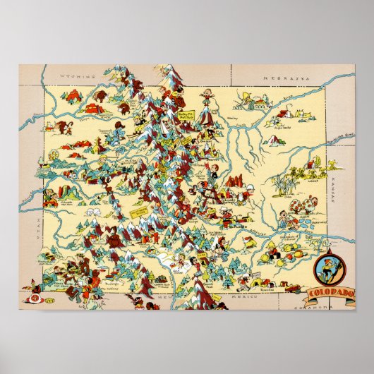 Colorado Map Poster (Voorkant)