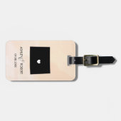 Colorado Map Wedding Bagagelabel, Couple's Name Bagagelabel (Voorkant horizontaal)