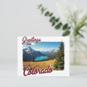  Colorado met Schilderachtig Mountain Lak Briefkaart (Staand voorkant)
