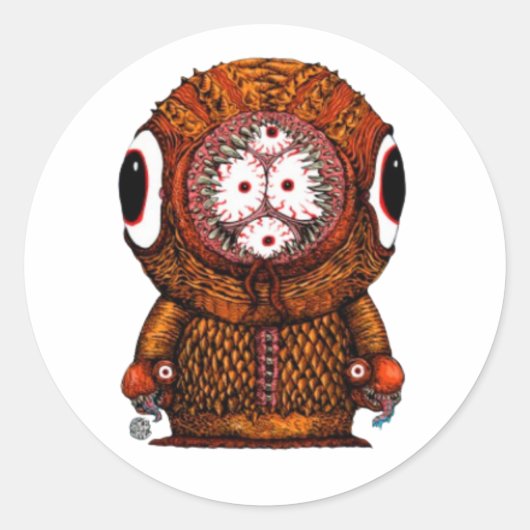 Colorado Monster Ronde Sticker (Voorkant)