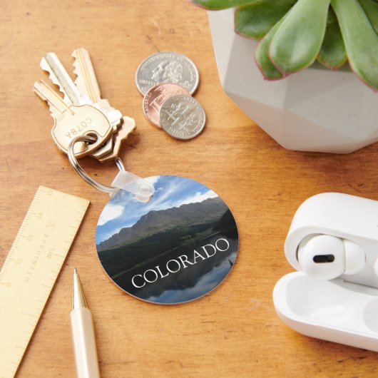 Colorado Mooie Bergen Grote Button Sleutelhanger (Bureau)