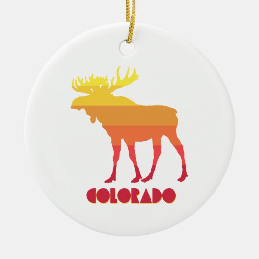 Colorado Moose Keramisch Ornament (Voorkant)