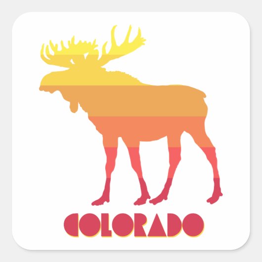 Colorado Moose Vierkante Sticker (Voorkant)