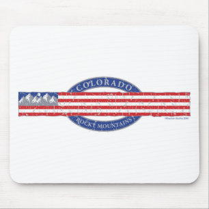 Colorado-Mountain-and-USA-Flag-Grey Muismat