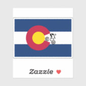 Colorado Mountain Bike Flag Sticker (Vel)