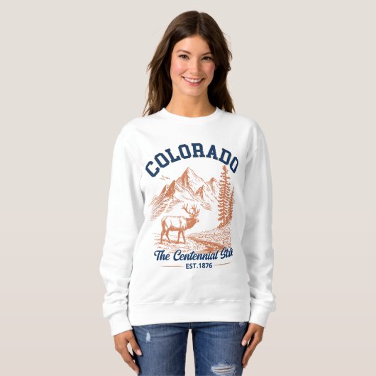 Colorado Mountain Deer Sweatshirt | Nature Lover  (Voorkant volledig)